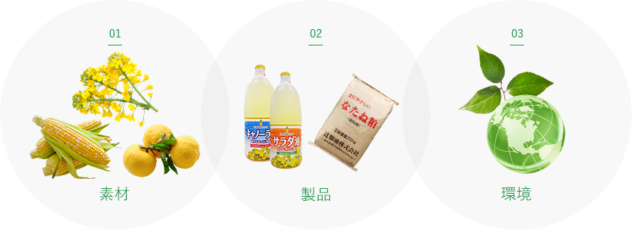 01 素材 02製品 03環境